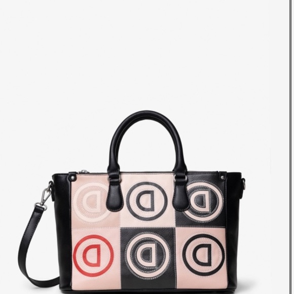 DESIGUAL BORSA A MANO CON LOGHI SATCHEL WITH CROSSBODY STRAP - Picture 2 of 2